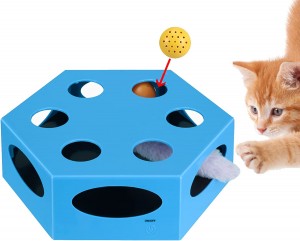 Box Maze Cat Maze ya Xweseriya Elektrîkî ya Bi Feather