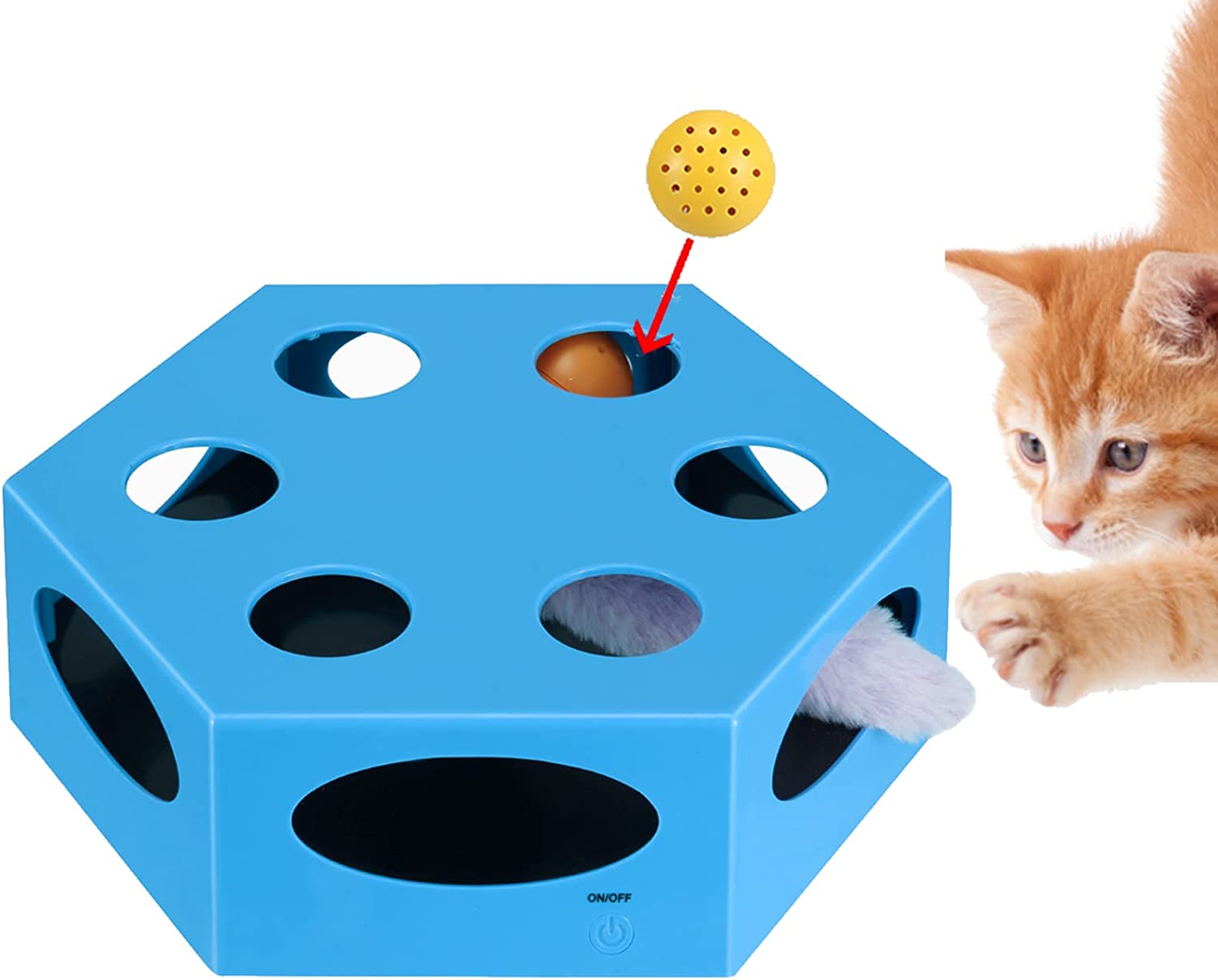 Grousshandel elektresch automatesch Cat Maze Box mat Fieder