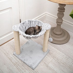 Hot Sale Pet Furniture Plush Wood Sisal Cat Tree With Hammock