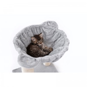 Venda quente Mobles para mascotas Árbore de gato de sisal de madeira con hamaca