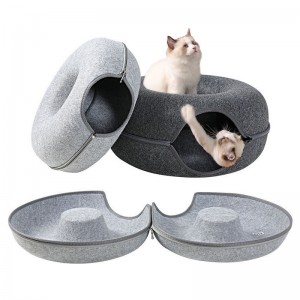Dwuwarstwowa konstrukcja kompozytowa Odpinane łóżko tunelowe z otworem dla kota