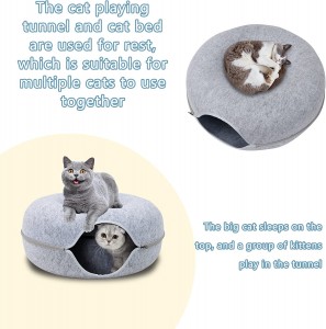 Двошарова композитна конструкція, знімне ліжко-тунель з отворами для кішок