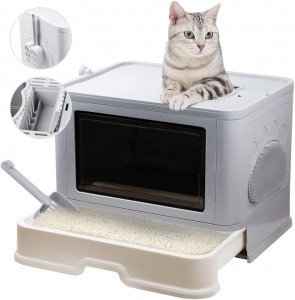 Hot Sale Easy Purgatio Anti-Splashing Foldable Cat Litter Box