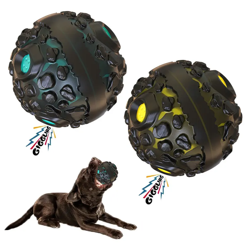 टिकाऊ काटने प्रतिरोधी उल्कापिंड गेंद कुत्ते चबाने वाला खिलौना