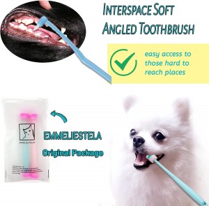 Pakyawan Pasadyang 360 Degree Soft Rubber Head Pet Toothbrush