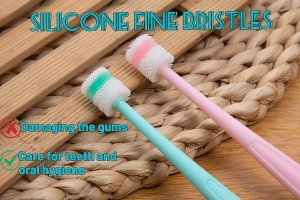 Wholesale Custom 360 Degree Soft Rubber Head Pet Toothbrush