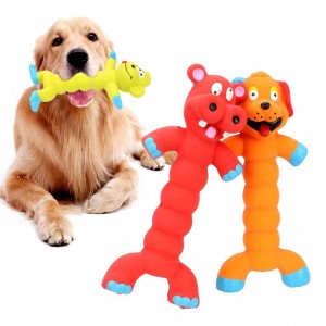 Lateks Bunyi Squeaky Teeth Clean Stick Mainan Kunyah Anjing Interaktif