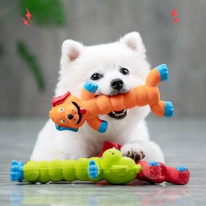 Látex Squeaky Sound Teeth Clean Stick Xoguete interactivo para masticar cans