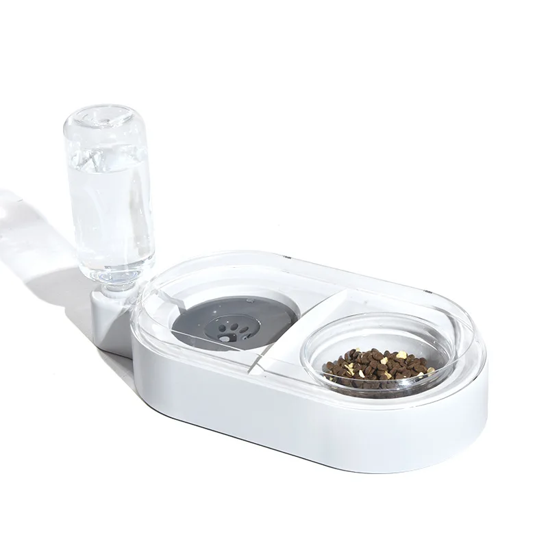 Automatic Slow Feeding Double Bowl Pet Water Drink Dispenser