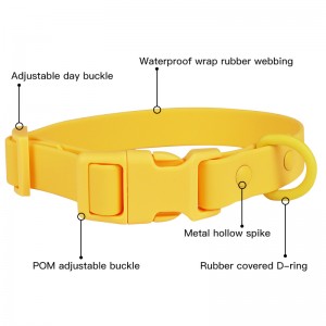 Collar de PVC ajustable impermeable personalizado para perros