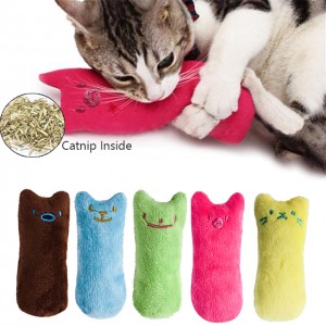 Langlebiges, bissfestes Plüsch-Katzenspielzeug mit Katzenminze