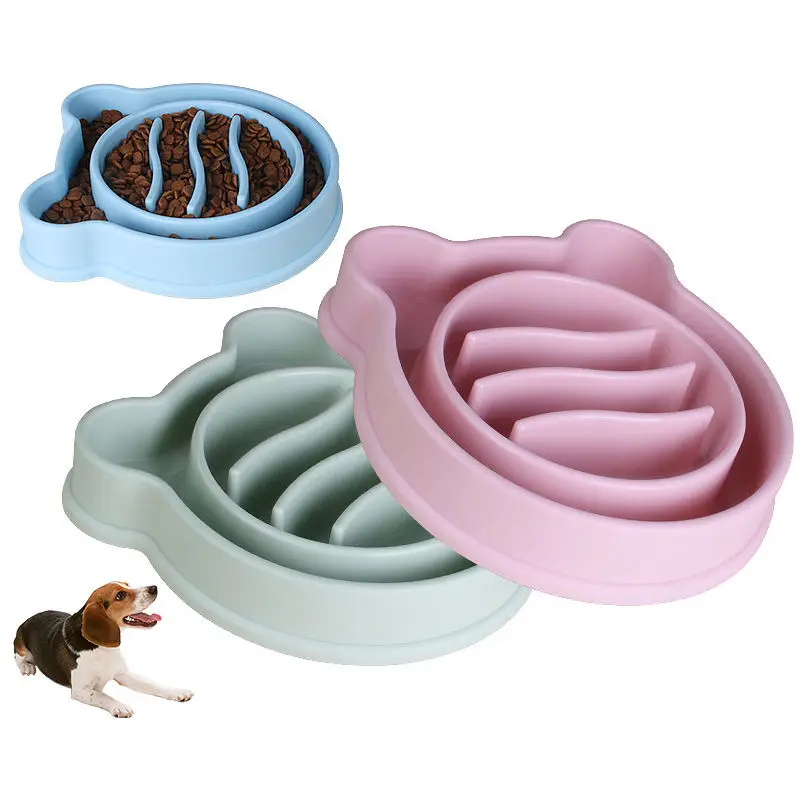 Plastic Anti Choking Slow Feeder Non-slip Dog Licking Bowl