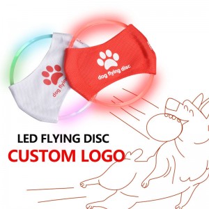 Brinquedos para cães ao ar livre com disco voador recarregável USB