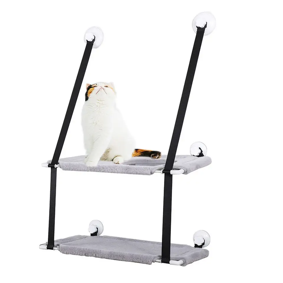 Double Layer Cat Window Hammock Bed Seat with Suction Cups