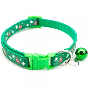 Hot Sale Christmas Adjustable Pet Collars With Bell
