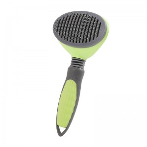 Pets Suppliers Self Cleaning Steel Stainless Dog Brush Deshedding Dog