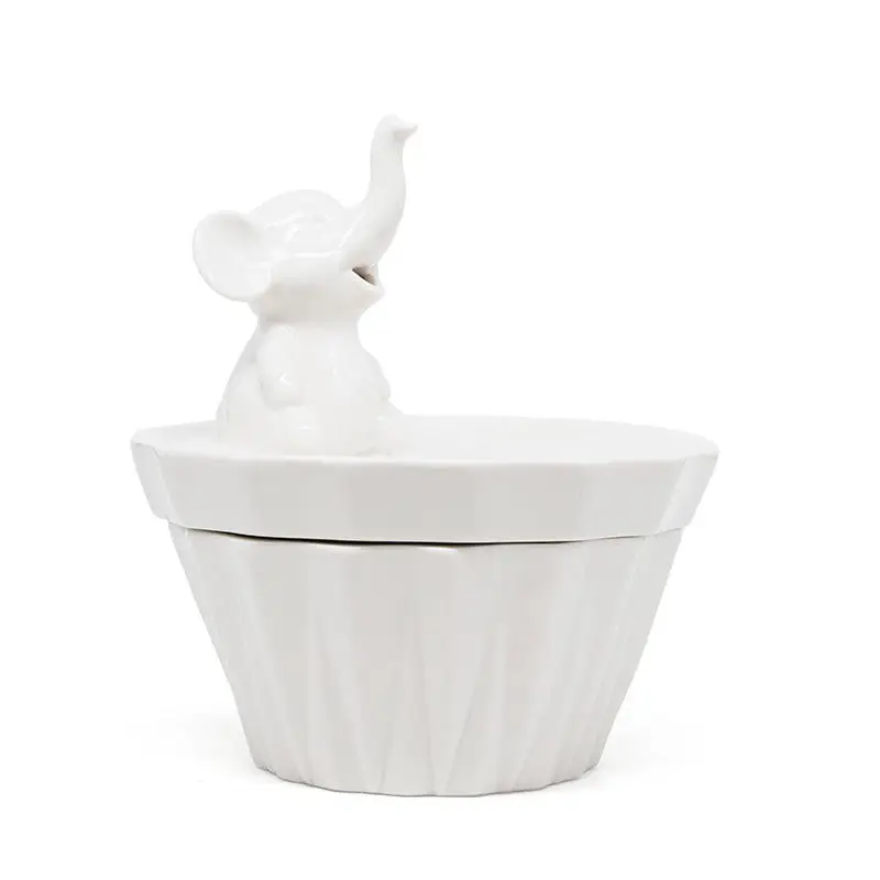 Automatic Ceramic Elephant Design Cat Drinking Fountain