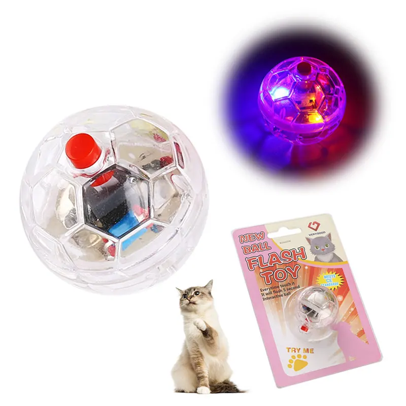 Lustiger, leuchtender, intelligenter, automatischer elektronischer Katzenspielzeugball aus Kunststoff