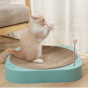 Chidole Chokhazikika cha Cat Scratcher Cardboard Square Design Pet Toy