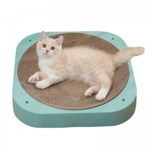 Jouet pour animaux de compagnie de conception carrée en carton à gratter pour chat durable