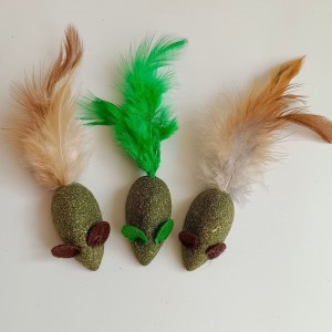Pet Catnip With Feather Molar Teeth Cleaning Toy