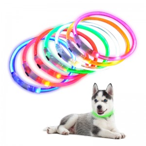 Usb Rechargeable Led Dog Collar For Night Safety