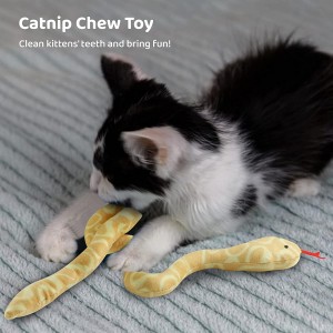 Velkoobchodní plyšová interaktivní hračka ve tvaru hada Catnip Cat