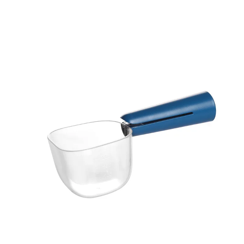 Customized Portable Transparent Pet Feeding Spoon With Measuring Scale