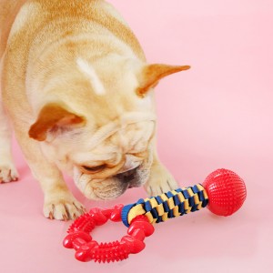TPR دانتوں کی صفائی داڑھ کی گرہ رسی کتے کو چبانے والا کھلونا۔