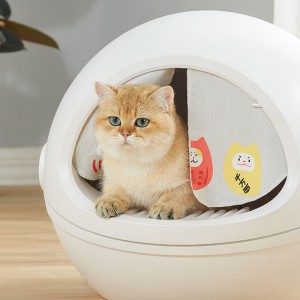 Visiškai uždaras kapsulinis kačių kraiko dėžutės tualetas