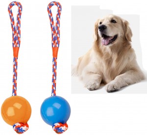 ცხელი გაყიდვადი ნატურალური რეზინის ძაღლი, საღეჭი სათამაშო ბურთი