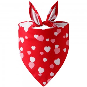 Grosir Cute Valentine Day Triangle Pet Bandana Collar