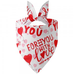 Wholesale Cute Valentine's Day Triangle Pet Bandana Collar