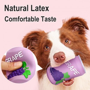 Legjobb eladó Latex narancssárga gyümölcslé palack alakú kutyajáték