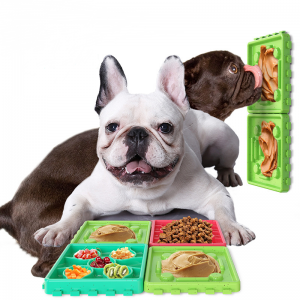 Silicone Removable Dog Licking Tray Slow Feeder Bowl