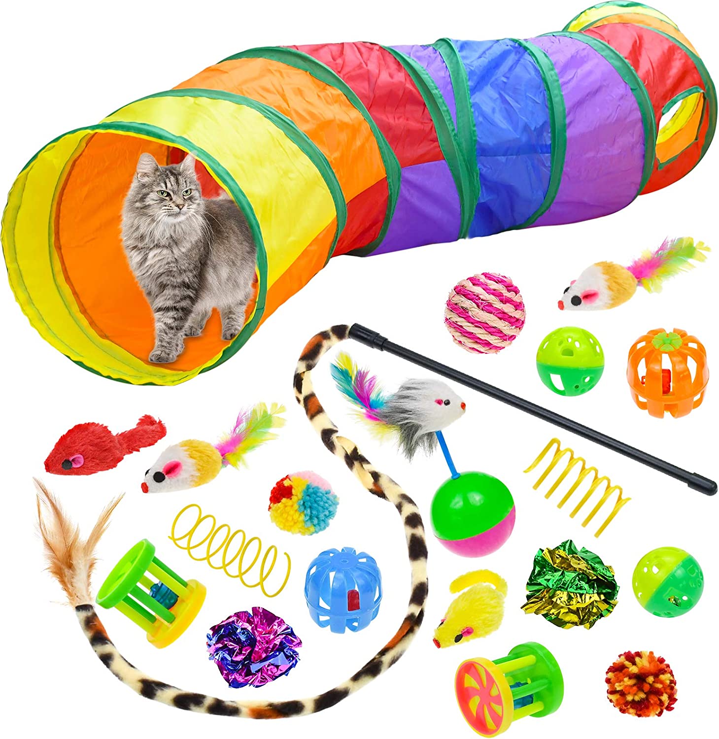 Hot Selling Easy Collapsible Store Σετ παιχνιδιών Fun Channel Cat Tunnel