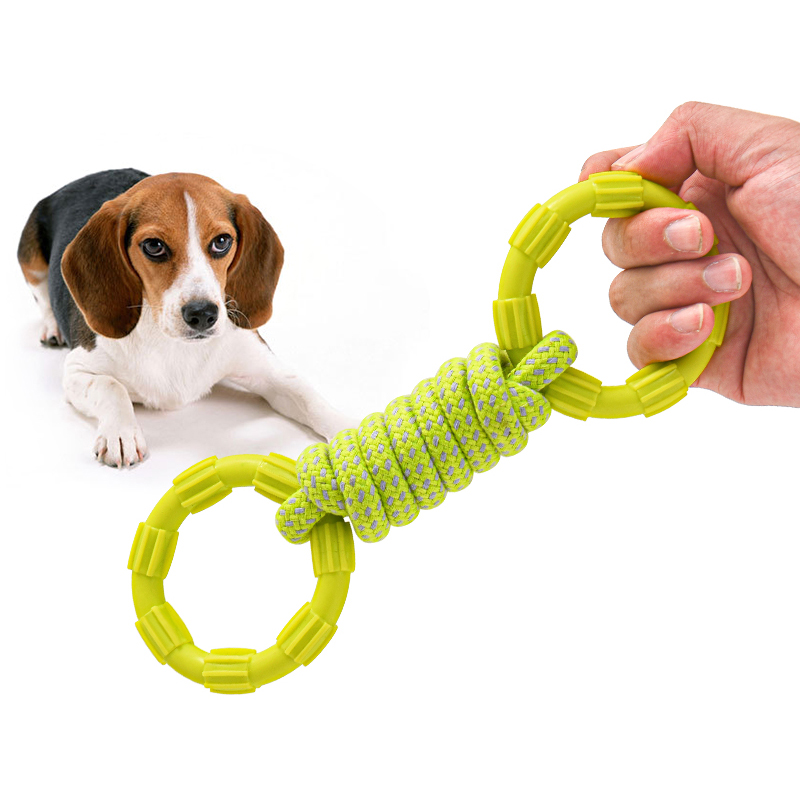 Novu bastone molare interattivu per cani in corda di cotone TPR
