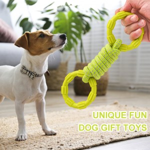 New TPR Cotton Rope Dog Interactive Chew Toy Molar Stick