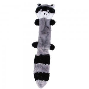 Fox Raccoon Squirrel Design No Stuffing Dog Squeaky պլյուշ խաղալիքներ