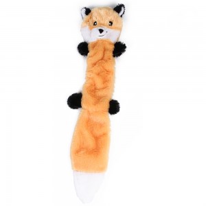 Diseño de ardilla mapache zorro sin relleno, juguetes de peluche chirriantes para perros