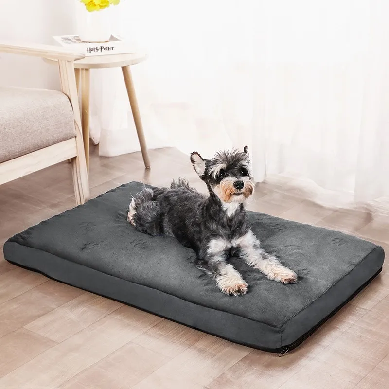 Luxury Waterproof Flannel Memory Foam Dog Bed