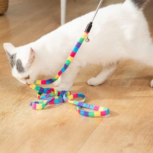 Cat Teaser Wand String Plush Toy For Indoor Training Exerciser