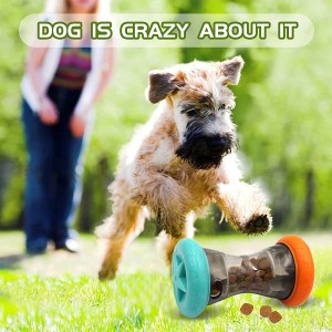 Mainan Anjing Pengumpan Lambat Pengeluaran Makanan Berbentuk Barbel