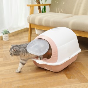 Helt sluten Plast Large Space Cat Toalettlåda