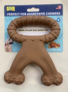 Nylon Bone Shape Teeth Clean Stick Interactive Dog Toybrush Toy