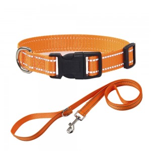 kualitas luhur awét adjustable anjing tali nilon leash set