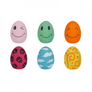 Latex Bouncy Squeaker Interactive Yumurta Topları Heyvan Oyuncağını Oynayın