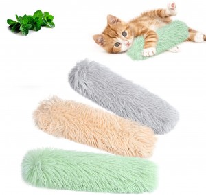 Salmenta beroa Catnip interaktiboa Soft Plush Stick Cat Pillows Jostailuak