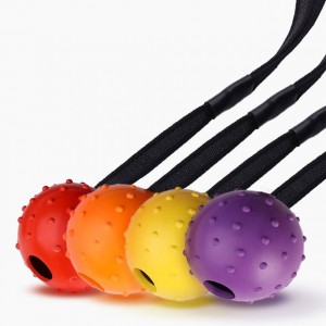 Rubber Bounce Ball With Rope Dog Training Toy For Aggressive