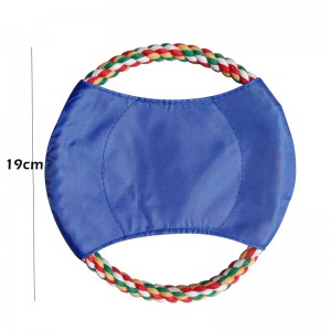 I-upgrade ang Bersyon ng Cotton Rope Dog Flying Discs Anti Bite Chew Toy